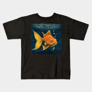 Goldfish with beautiful long fins Kids T-Shirt